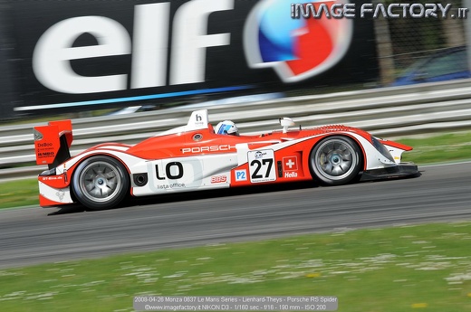 2008-04-26 Monza 0637 Le Mans Series - Lienhard-Theys - Porsche RS Spider